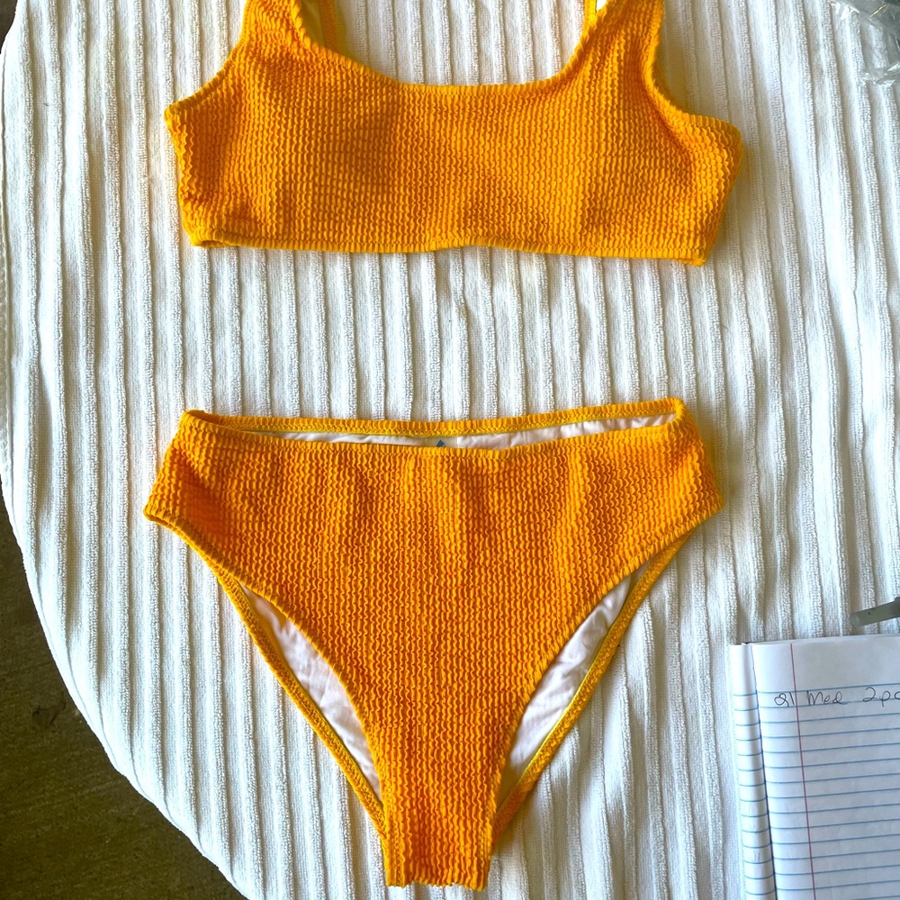 Bikini bright orange M NWOT